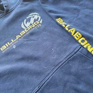 Vintage Billabong Paint Splattered 90s Hoodie Boxy Fit Fade Grail